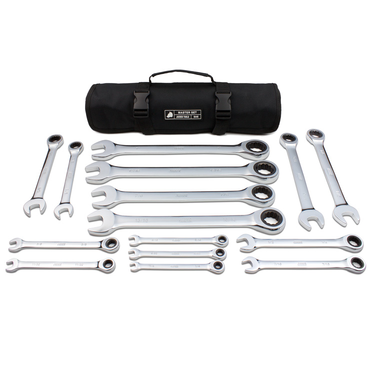 15pc TIGHTSPOT Ratcheting Wrench MASTER SET, Inch - Jaeger Tools